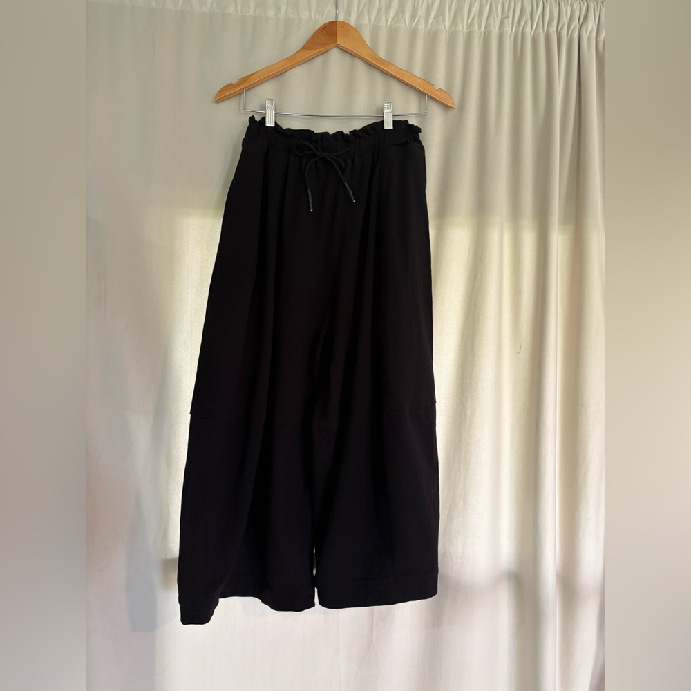Kedem Sasson Black Wide-Leg Barrel Pants Size 1 US 8-12